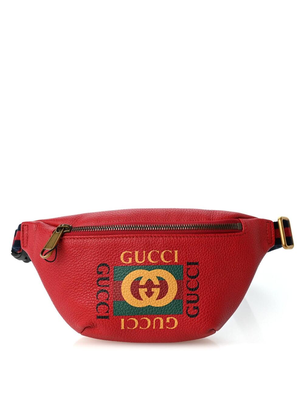Gucci Grained Calfskin Small Logo Belt #367090G59B